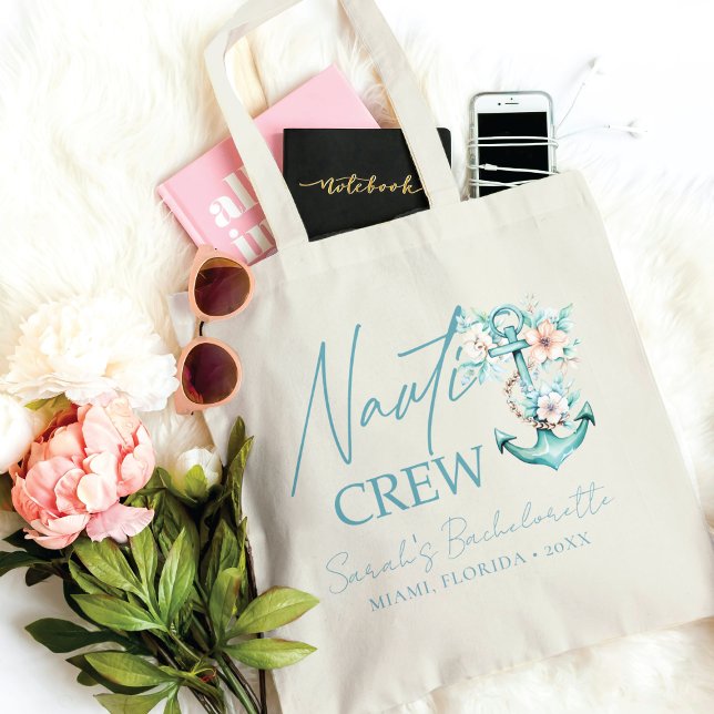 Cruise Bachelorette Party Custom Nauti Crew Tote Bag (Creator Uploaded)