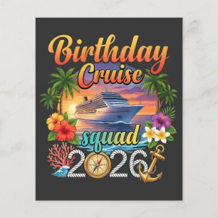 Cruise Birthday Party Vacation Flyer