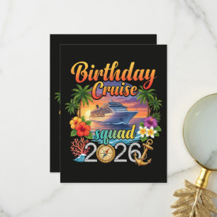 Cruise Birthday Party Vacation Thank You Card