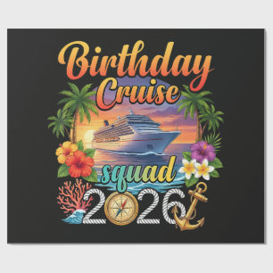 Cruise Birthday Party Vacation Wrapping Paper
