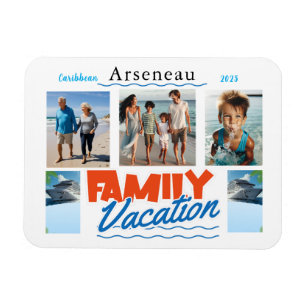 Cruise Cabin Marker Blue Family Photo Personalise Magnet