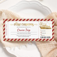 Cruise Christmas Boarding Pass Gift Ticket