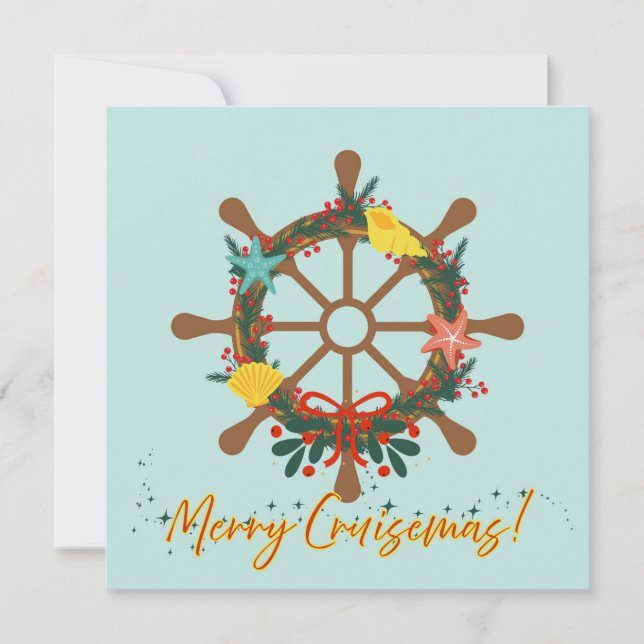 Cruise Christmas Nautical Card (Front)