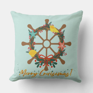 Cruise Christmas Nautical Cushion