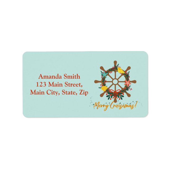Cruise Christmas Nautical Label (Front)