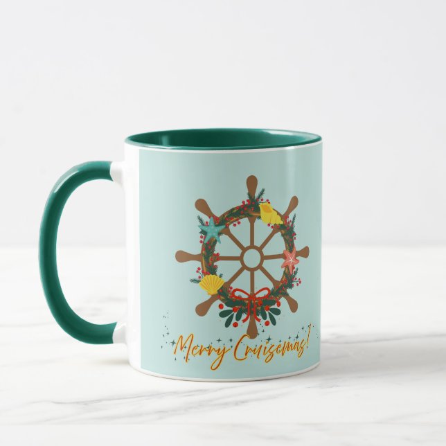 Cruise Christmas Nautical Mug (Left)
