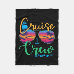 Cruise Crew 2025 Family Vacation Beach Matching Gr Fleece Blanket