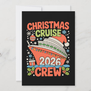 Cruise Crew 2026 Christmas Ship Santa Xmas Holiday Card