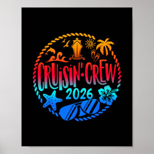 Cruise Crew 2026 Family Friends Vacation Matching Poster