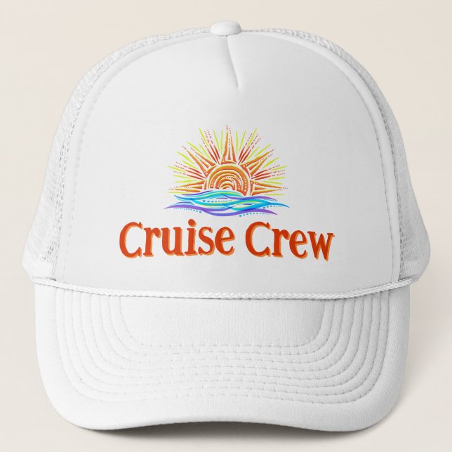 Cruise Crew Sun and Waves Trucker Hat (Front)