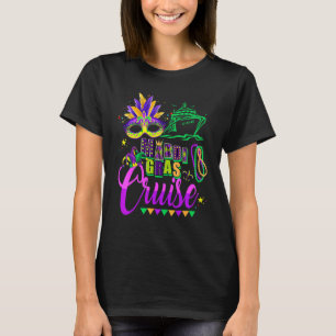 Cruise Cruising Mardi Gras Mask Cruise Ship Party  T-Shirt