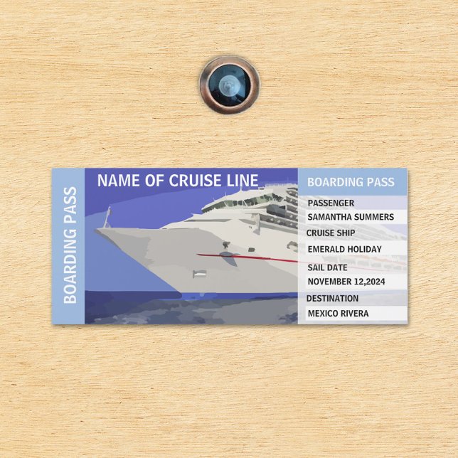 Cruise Door Cabin Boarding Pass Personalised  (Creator Uploaded)