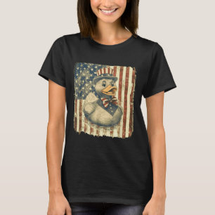 Cruise Duck Patriotic Vintage American Flag Retro T-Shirt