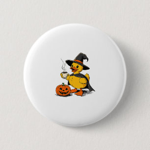 Cruise Duck Witch Halloween Pumpkin Coffee Hat And 6 Cm Round Badge