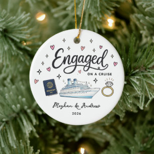 Cruise Engagement Ornament Personalised
