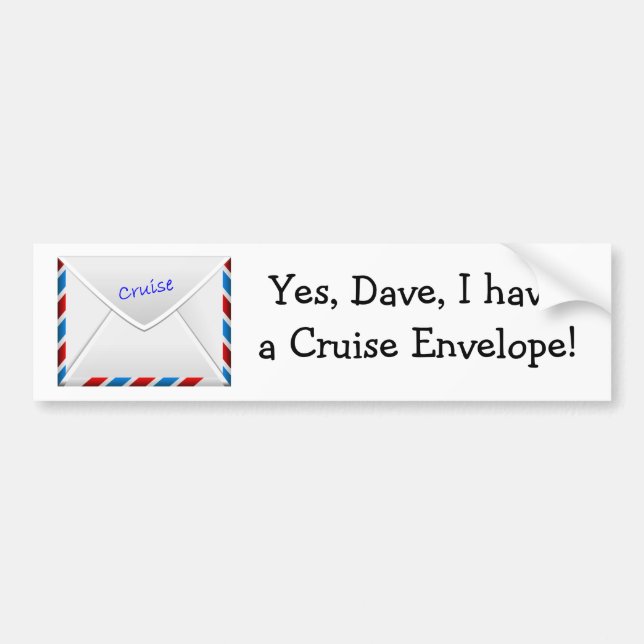 Cruise Envelope Bumper Sticker (Front)