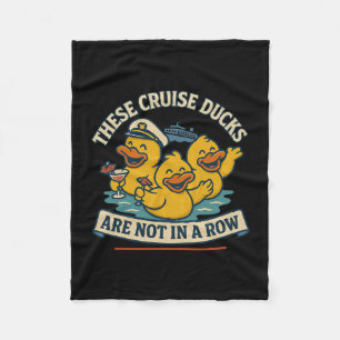 Cruise Fun Family Celebration With Ducks On Vacati Fleece Blanket