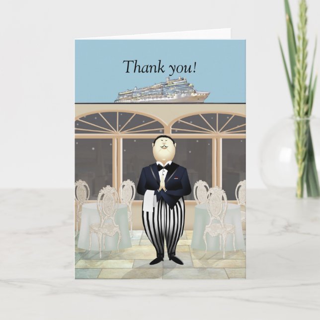 Cruise Head Waiter Thank You Card (Front)