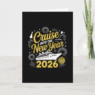 Cruise Into 2026 New Year Vacation Matching Family Card