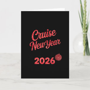 Cruise Into 2026 New Year Vacation Matching Family Card
