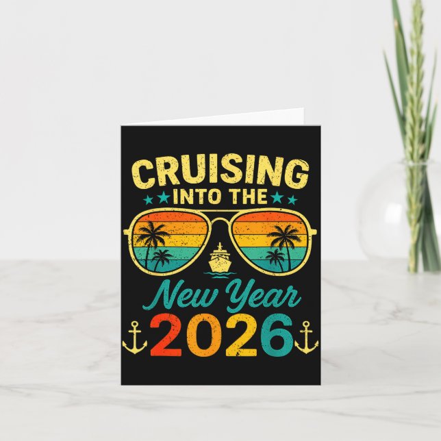 Cruise Into New Year 2026 Bringing New Year Togeth Card (Front)
