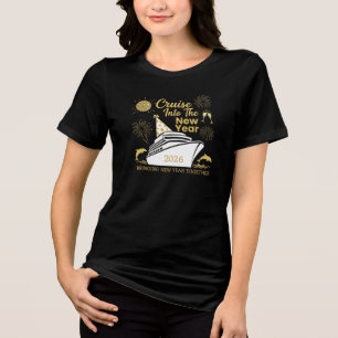 Cruise Into New Year Shirt, Bringing New Year Tri-Blend Shirt