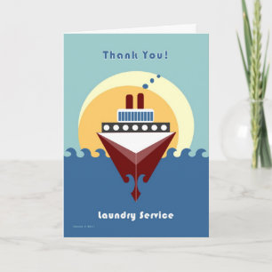 Cruise - Laundry Service Crew - Thank you Card