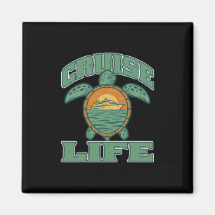 Cruise Life Family Travel Vacation Turtle Magnet