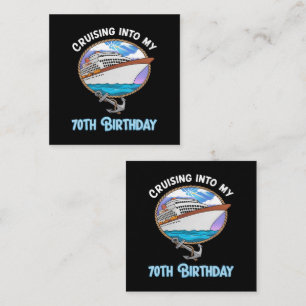 Cruise Lover Cruising Into My 70th Birthday Enclosure Card
