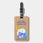Cruise Luggage Tag w/Leather Strap