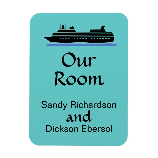 Cruise Magnet Cruise Ship Customisable Our Room ID (Vertical)