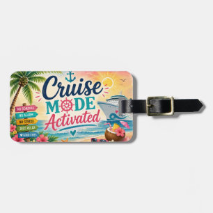 Cruise Mode Activated Tropical Luggage Tag