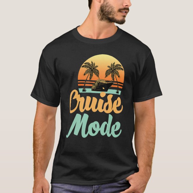 Cruise Mode Anchor Womens   Boating Family Cruise T-Shirt (Front)