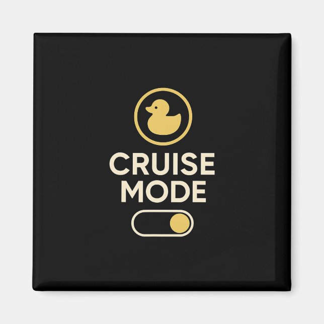 Cruise Mode Duck Toggle Retro Vacation Vibes  Magnet (Front)