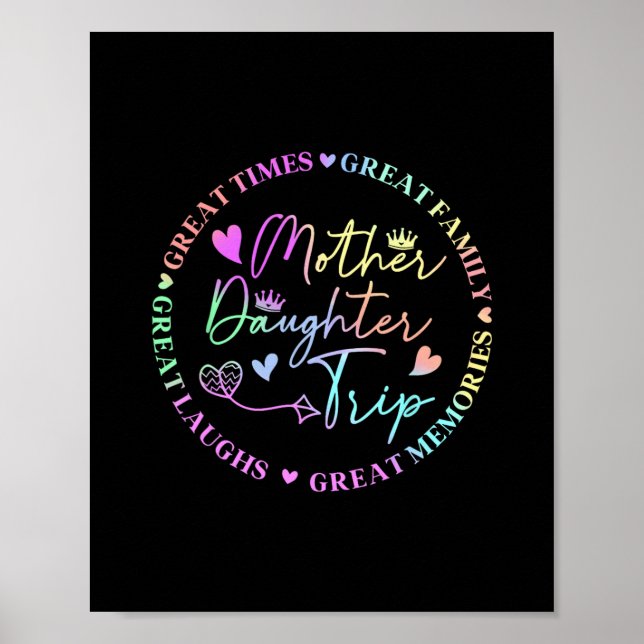Cruise Mother Daughter Trip 2025 Funny Mum Daughte Poster (Front)