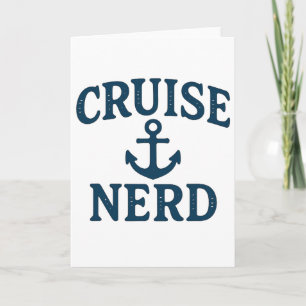 Cruise Nerd Anchor Graphic Distressed Funny Design Card