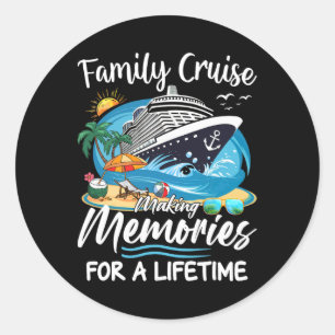 Cruise Party Vacation Trip Family Matching Outfit. Classic Round Sticker
