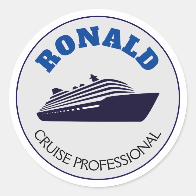 Cruise Professional Name Classic Round Sticker (Front)