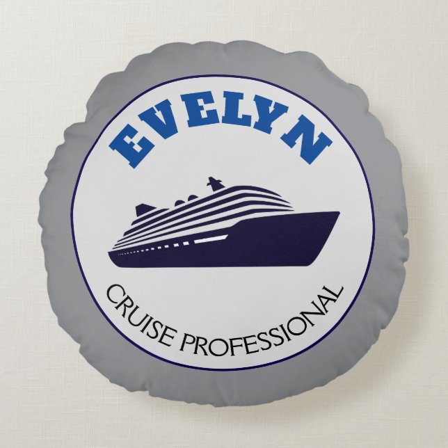 Cruise Professional Round Pillow Name Gift  (Front)