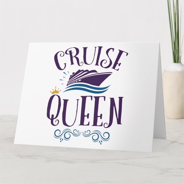 Cruise Queen Cute Cruising Women Card (Front)