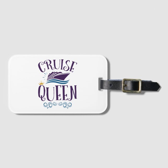 Cruise Queen Cute Cruising Women Luggage Tag (Front Horizontal)