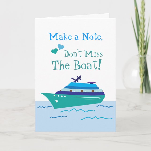 Cruise Save the Date Wedding Cards (Front)