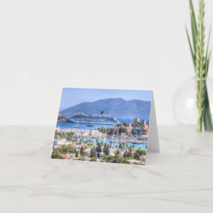 Cruise Ship And Bodrum Castle Card