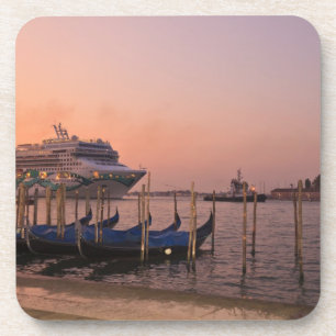 Cruise Ship and Gondolas near Grand Canal, Italy Coaster