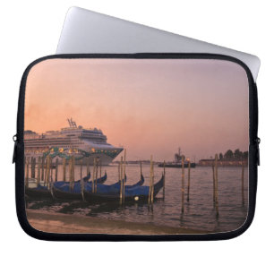 Cruise Ship and Gondolas near Grand Canal, Italy Laptop Sleeve