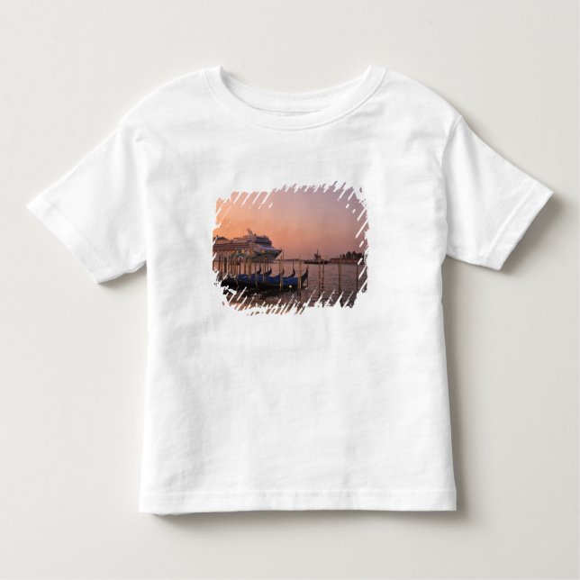 Cruise Ship and Gondolas near Grand Canal, Italy Toddler T-Shirt (Front)