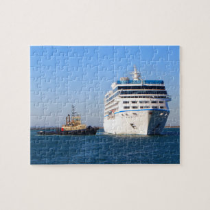 Cruise ship and tug jigsaw puzzle