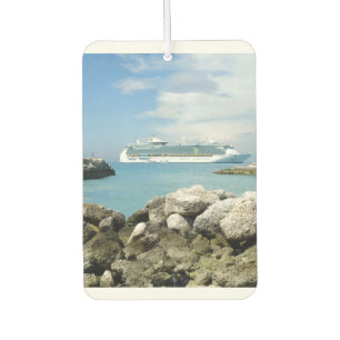 Cruise Ship at CocoCay Car Air Freshener