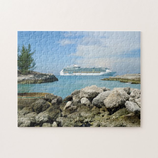 Cruise Ship at CocoCay Jigsaw Puzzle (Horizontal)