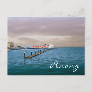 Cruise Ship At The Pier Postcard